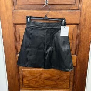 L'Academie Laurel Leather Mini Skirt NWT's Women's sz XS $279